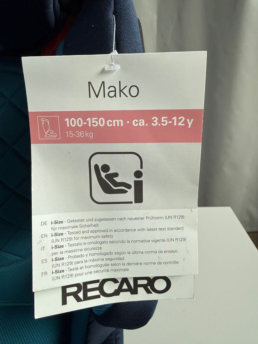 Recaro Seggiolini per auto: Recaro Kindersitz Mako 100-150cm – Nuovo (secondo la descrizione) da Murgenthal venduto da View 1