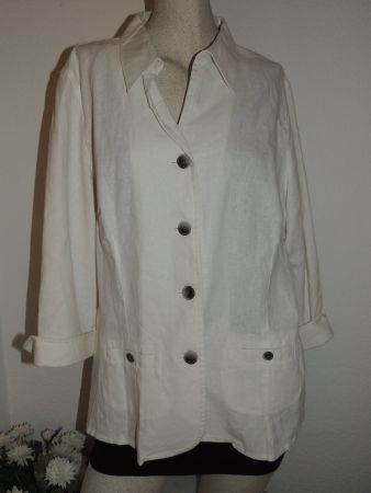KUEHLENDE JACKE "OUTFIT CLASSIC" LEINEN VISCOSE NEU L