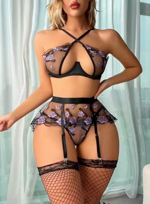 Altra biancheria intima: NEU EINGETROFFEN! 4 TEILIGES MEGA SEXY STRAPS DESSOUS – Nuovo e nell'imballaggio originale da Dallenwil venduto da dein-mega-style 6