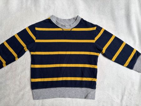 H&M Pullover gestreift blau gelb Grösse 98/104