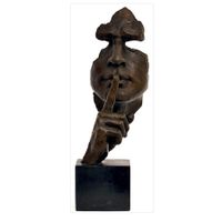 SKULPTUR MASKE STILLE SPRICHT SCHWEIGEN NACH DALI THE MASK