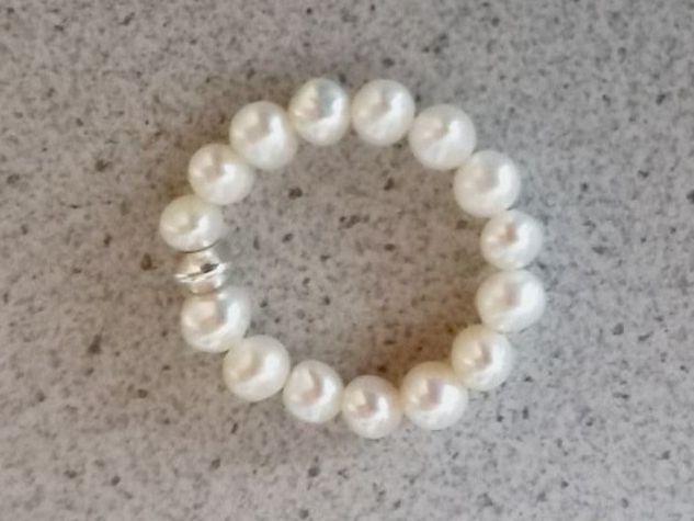 Anelli: Süsswasserperlen Fingerring mit Silber Ring Grösse 57 – Nuovo e nell'imballaggio originale da Winistorf venduto da acreativ2