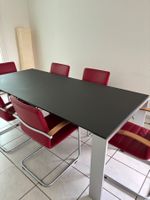 Esstisch Set mit 6 Echtleder Stühlen