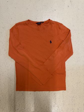 Ralph Lauren Sport Orange Langarmshirt, Gr. L, Top!