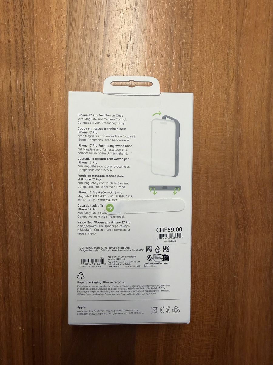 Apple Cover & Protezioni schermo: Apple iPhone 17 Pro TechWoven Case MagSafe neu - green – Nuovo (secondo la descrizione) da Glis venduto da bambalusi 1