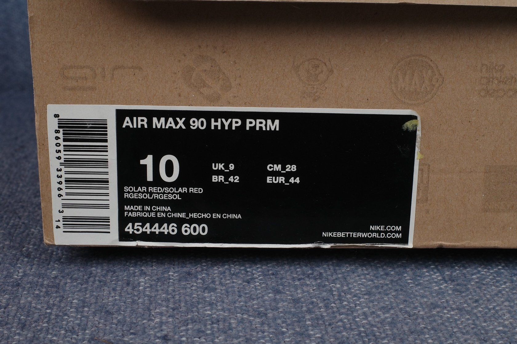 Nike Scarpe da uomo: Nike AIR MAX 90 HYP PRM "solar red" 2011 – Usato da Basel venduto da cielHiro 6