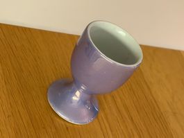 Vintage Eierbecher Keramik lila Perlmutt / Lüsterglasur