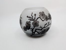 Kleine Vase oder Teelichtglas Cameoglas im Art Deco Stil