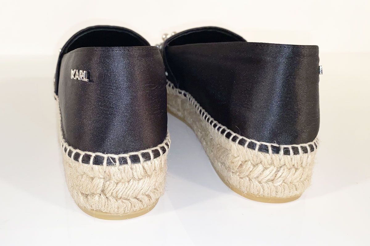 Damenschuhe: Karl Lagerfeld Espadrilles schwarz, weisse Perlen Gr. 41 – Neu (gemäss Beschreibung) aus Ballwil von ClassicGallery 2