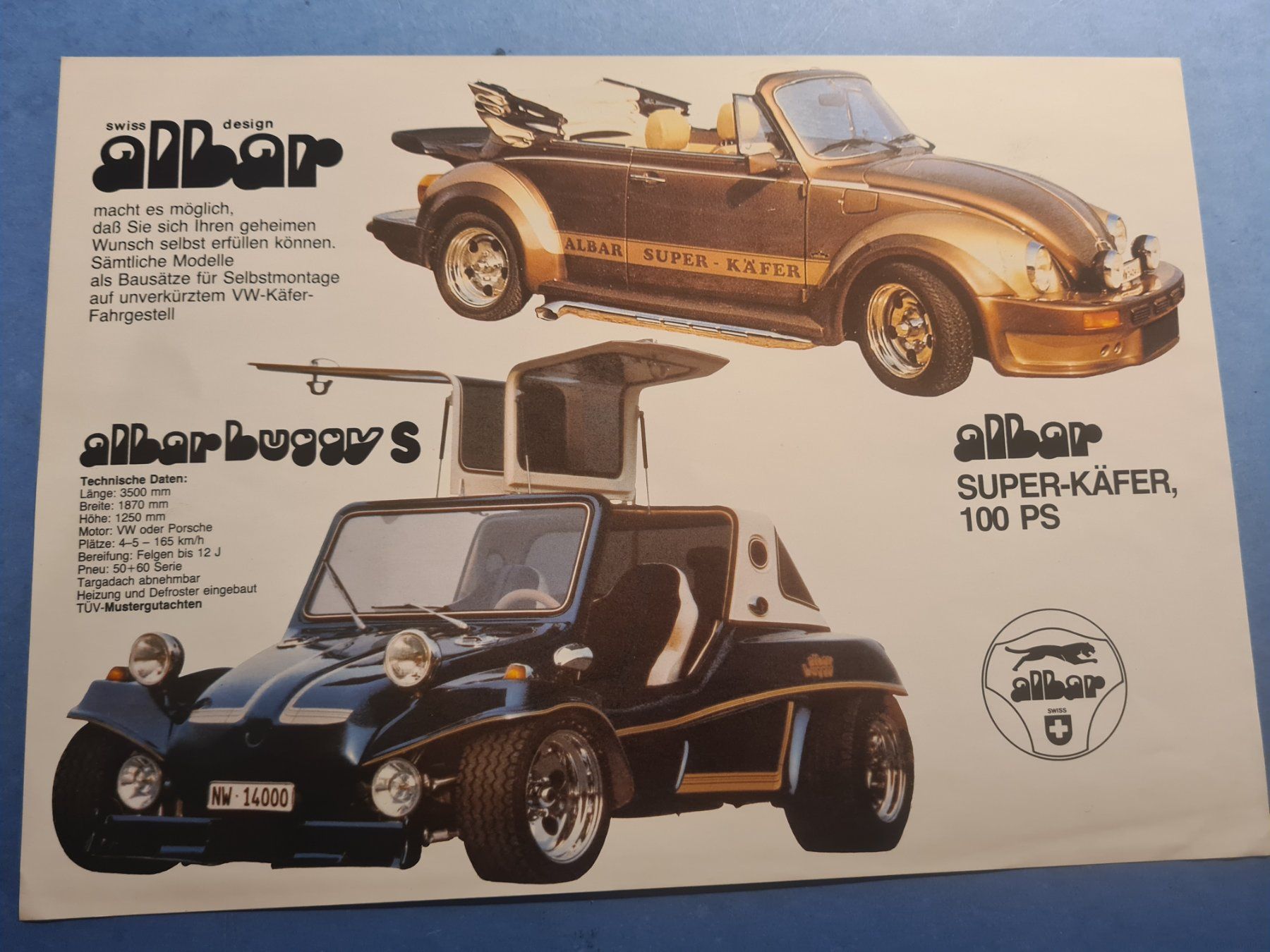 VW Documenti: ALBAR BUGGY VW KAFER PROSPECTUS VINTAGE – Usato da Bellevue venduto da BURGOLMANIA 3
