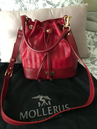 Mollerus Beuteltasche Handtasche rot
