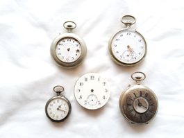 Lot de 5 montres de poche mécanique 