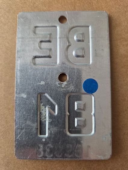 Sachs Ecriteaux: Velonummer BE 81 Mofanummer plaque Mofa – D'occasion à Schenkon par Uhu007 1