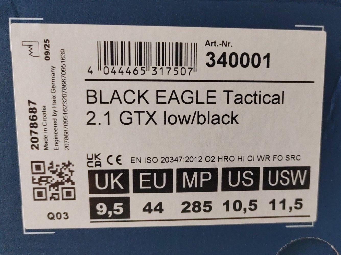 Haix Herrenschuhe: Sicherheitsschuhe schwarz HAIX  Gr 44 – Neu und originalverpackt aus Strengelbach von Phorensic_30 7