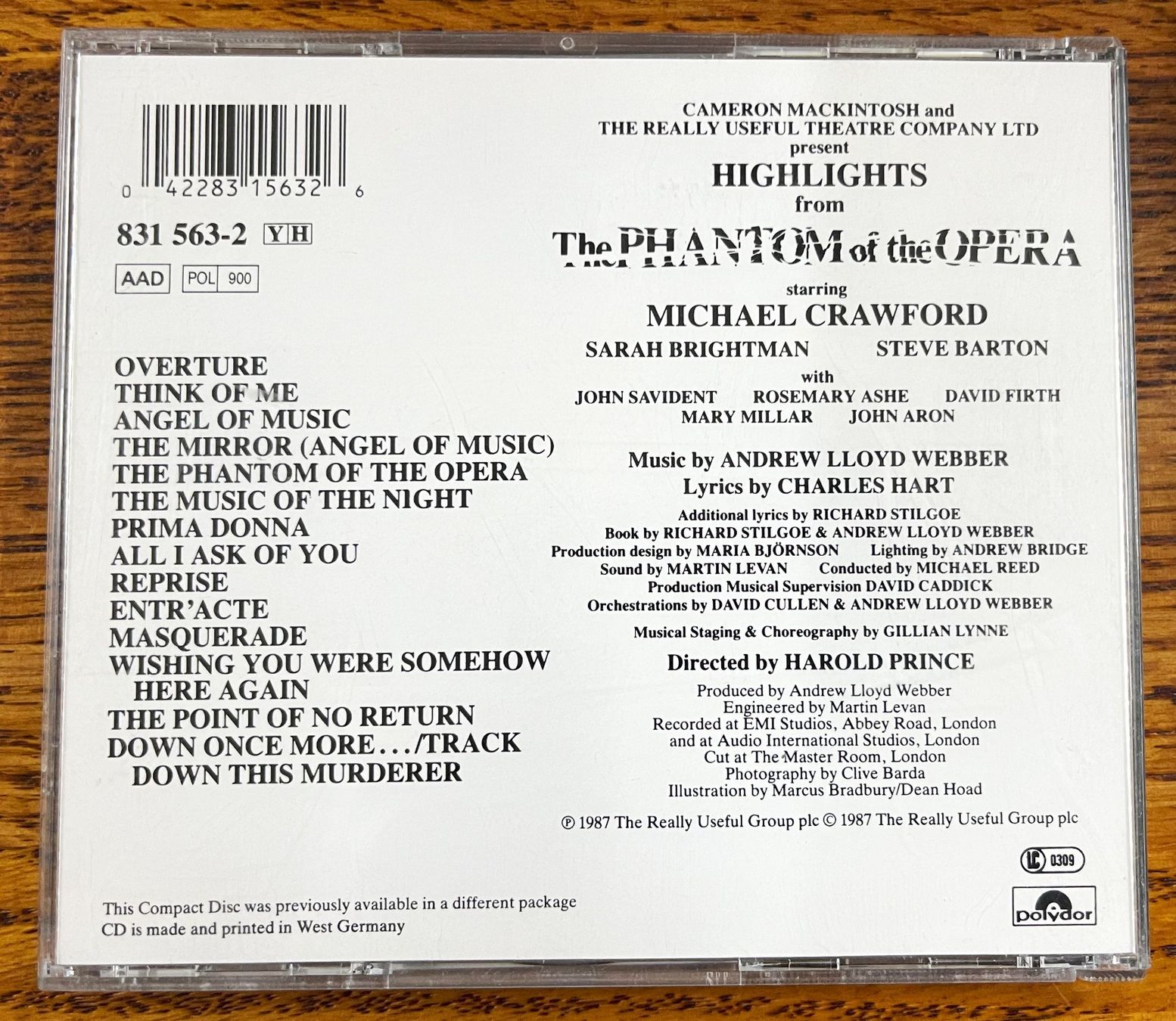 CD: HIGHLIGHTS from The PHANTOM of the OPERA CD – Usato da Oftringen venduto da Vucki 1