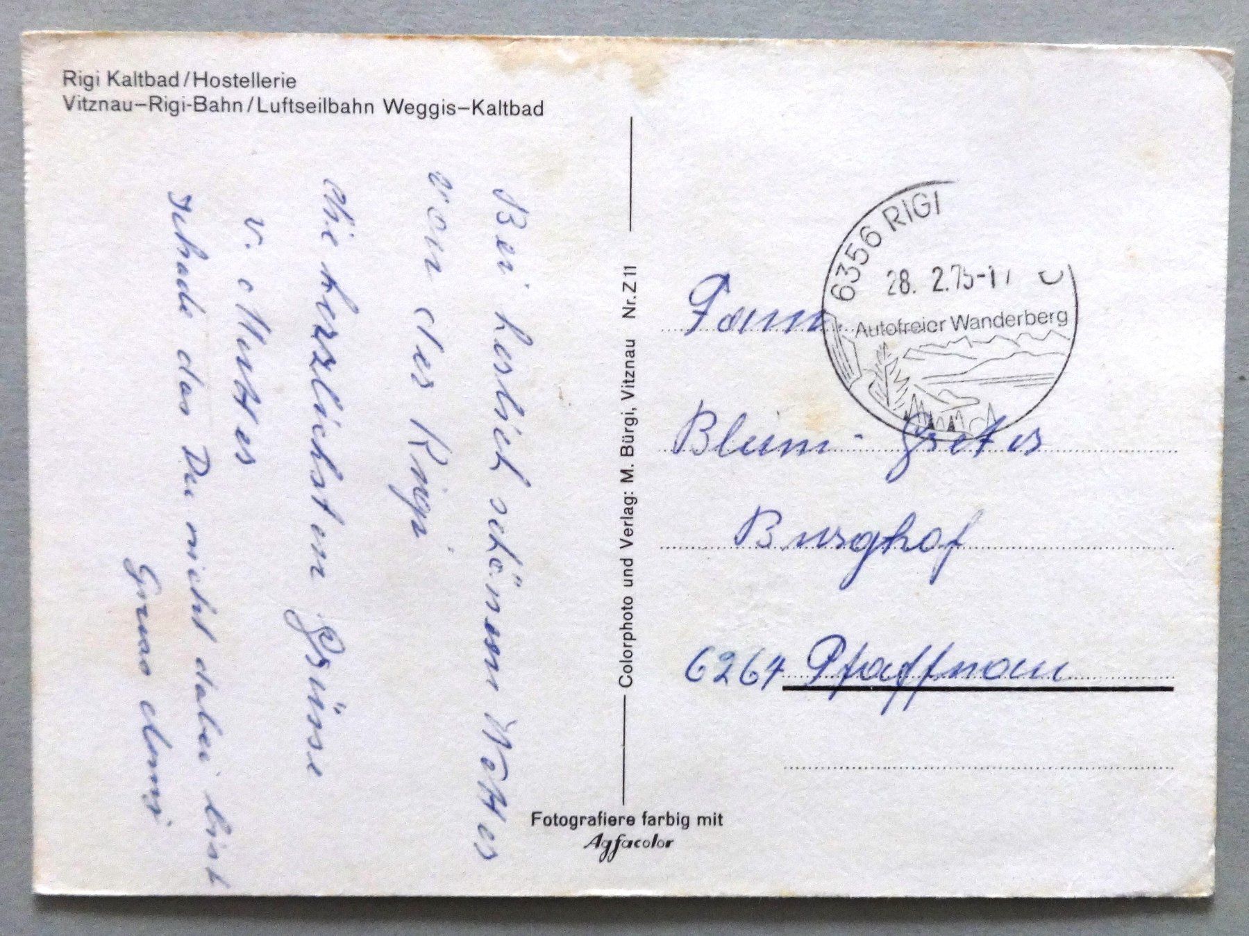 Cartes postales: Rigi-Kaltbad 1440 m ü.M. – Défectueux à Fétigny par Billy2miny 1