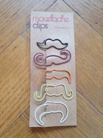 5x Büroklammer "Moustache Clips"