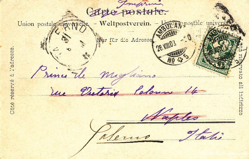 Cartoline postali: Reichenbachfall - oberer Hasli + 1903 – Usato da Emmenbrücke venduto da teestube 1