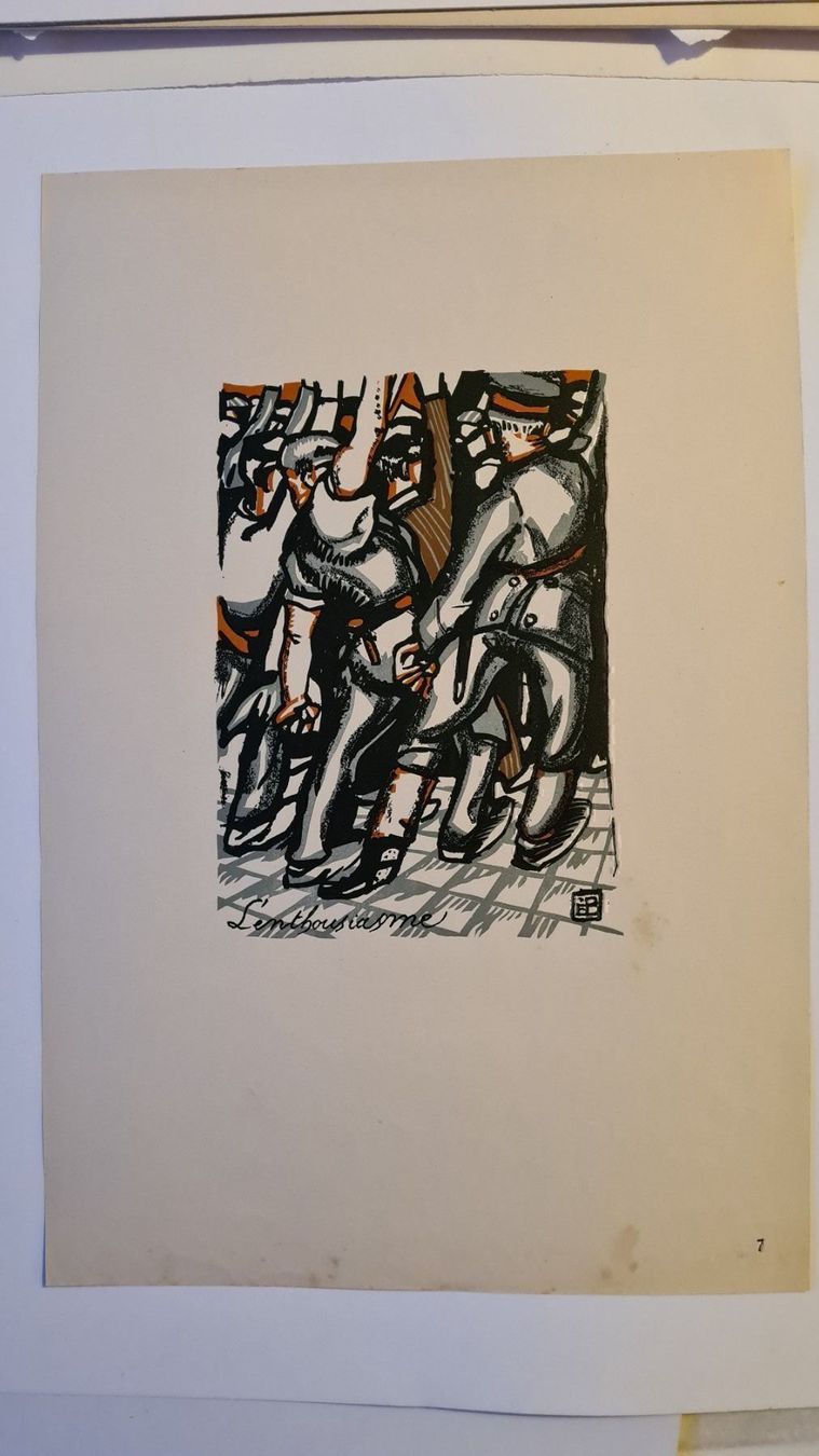 Foto & Immagini: Edmond Bille Farblithografie "un dance – Usato da Emmenbrücke venduto da Kunstankaufverkauf9