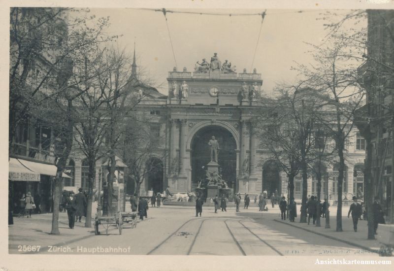 Ansichtskarten: Zürich - Hauptbahnhof + 1926 – Gebraucht aus Emmenbrücke von teestube