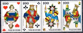 4ERSTREIFEN SPIELKARTEN 2018 ** POSTFRISCH ** - HE154