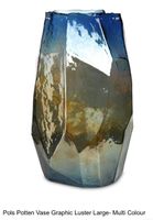 Pols Potten Vase Graphic Luster Large- Multi Colour