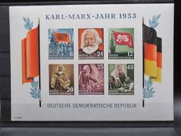 DDR 1953 Karl-Marx Block 8B geschnitten **