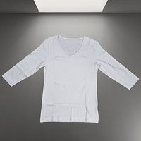 ✨ Weiches Baumwollshirt in Weiss mit ¾ Ärmeln – Grösse S 💫