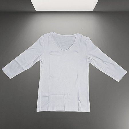 ✨ Weiches Baumwollshirt in Weiss mit ¾ Ärmeln – Grösse S 💫