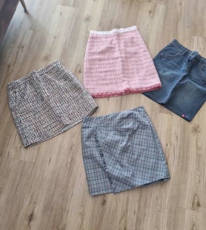 4 Damenröcke Tweed Jeans Karo Grösse  38 
