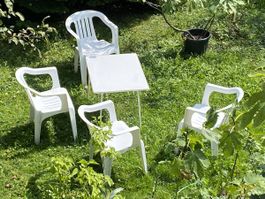 4 x Gartenstuhl Monobloc