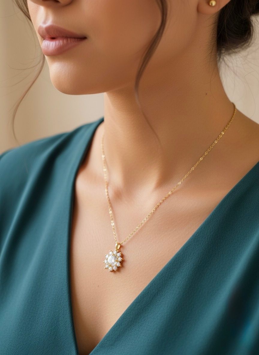 Ketten: Collier fleur Moissanite – Neu und originalverpackt aus St-Maurice von Sandrinette123 1