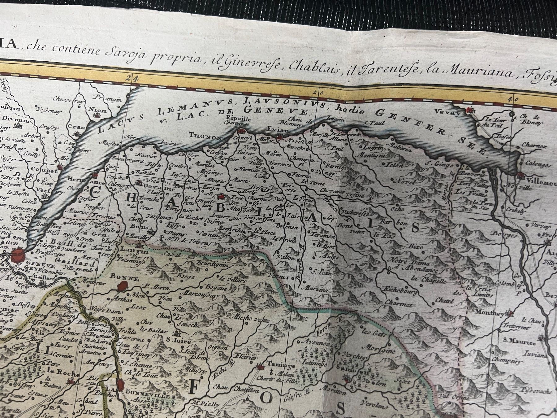 Cartine & Atlanti: CARTE GÉOGRAPHIQUE DE LA SAVOIE DATÉE 1749 – Usato da Genève venduto da Qanil77 6