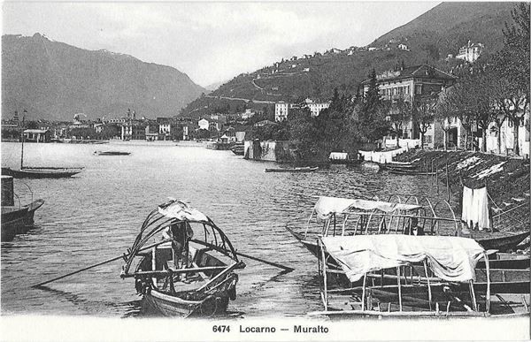 Cartoline postali: Locarno - Muralto con barconi – Usato da Olten venduto da clotaldi