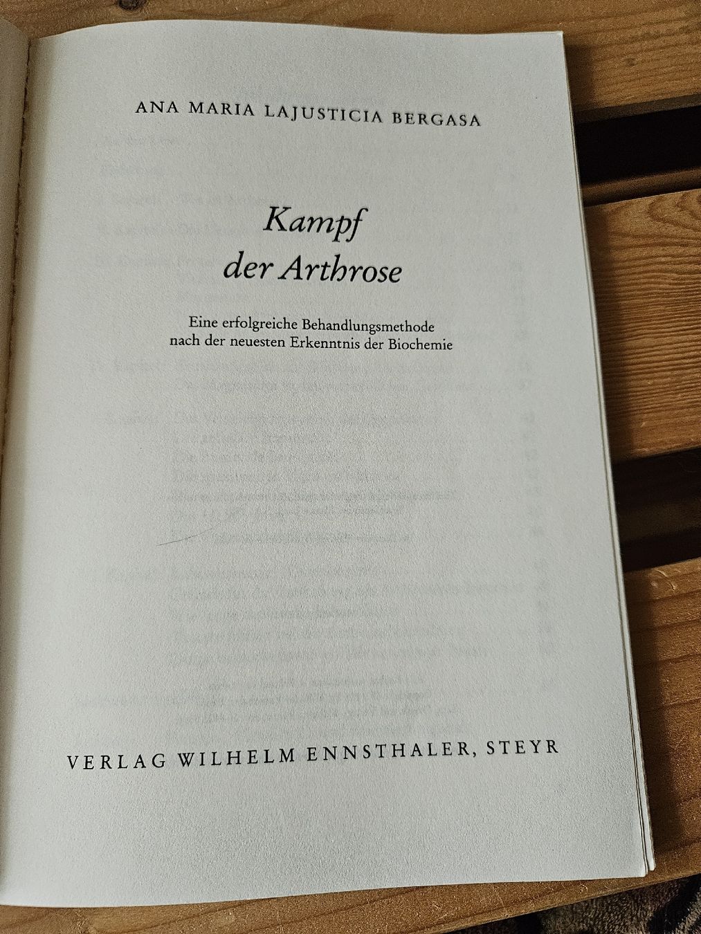 Libri: Kampf der Arthrose - Ihre Biochemische Behandlung – Usato da Ebikon venduto da SecondChance_byM 1