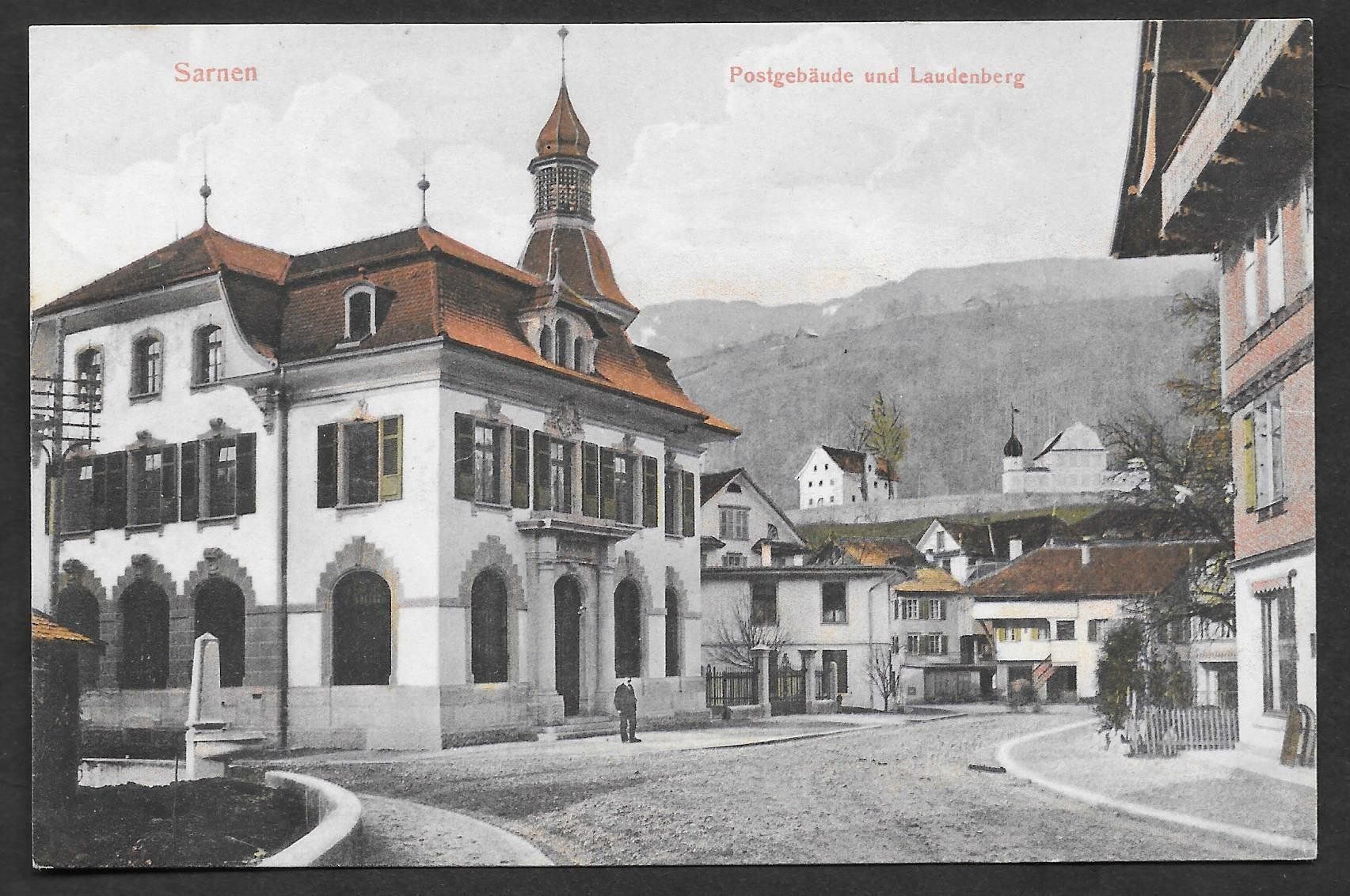 Cartoline postali: Sarnen Postgebäude und Landenberg – Usato da Olten venduto da clotaldi