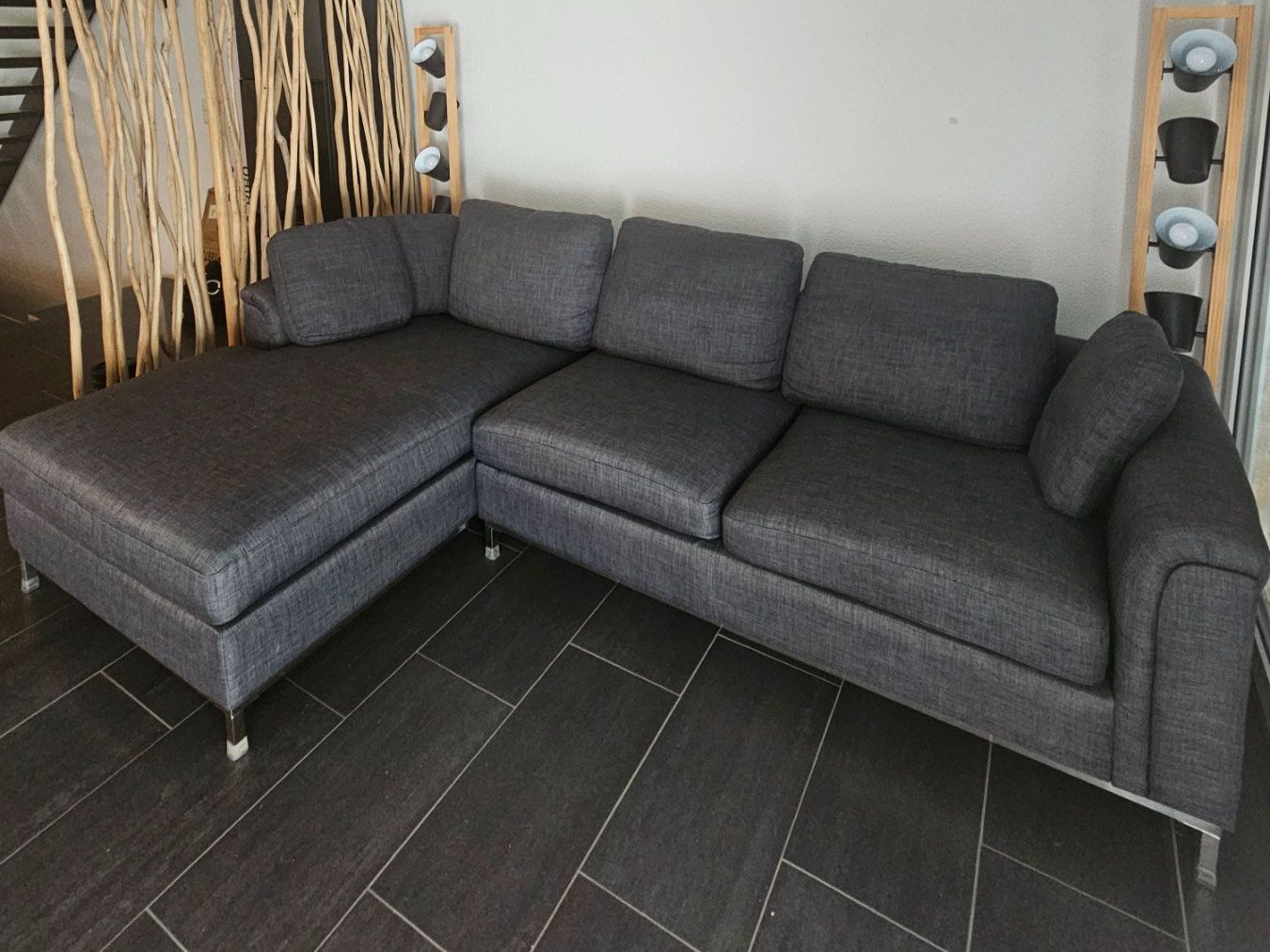 Beliani Sofas: Ecksofa mit Ottomane (Antrazit) – Gebraucht aus Busswil BE von R_F 2