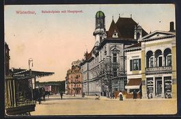 Winterthur, Bahnhofplatz mit Hauptpost