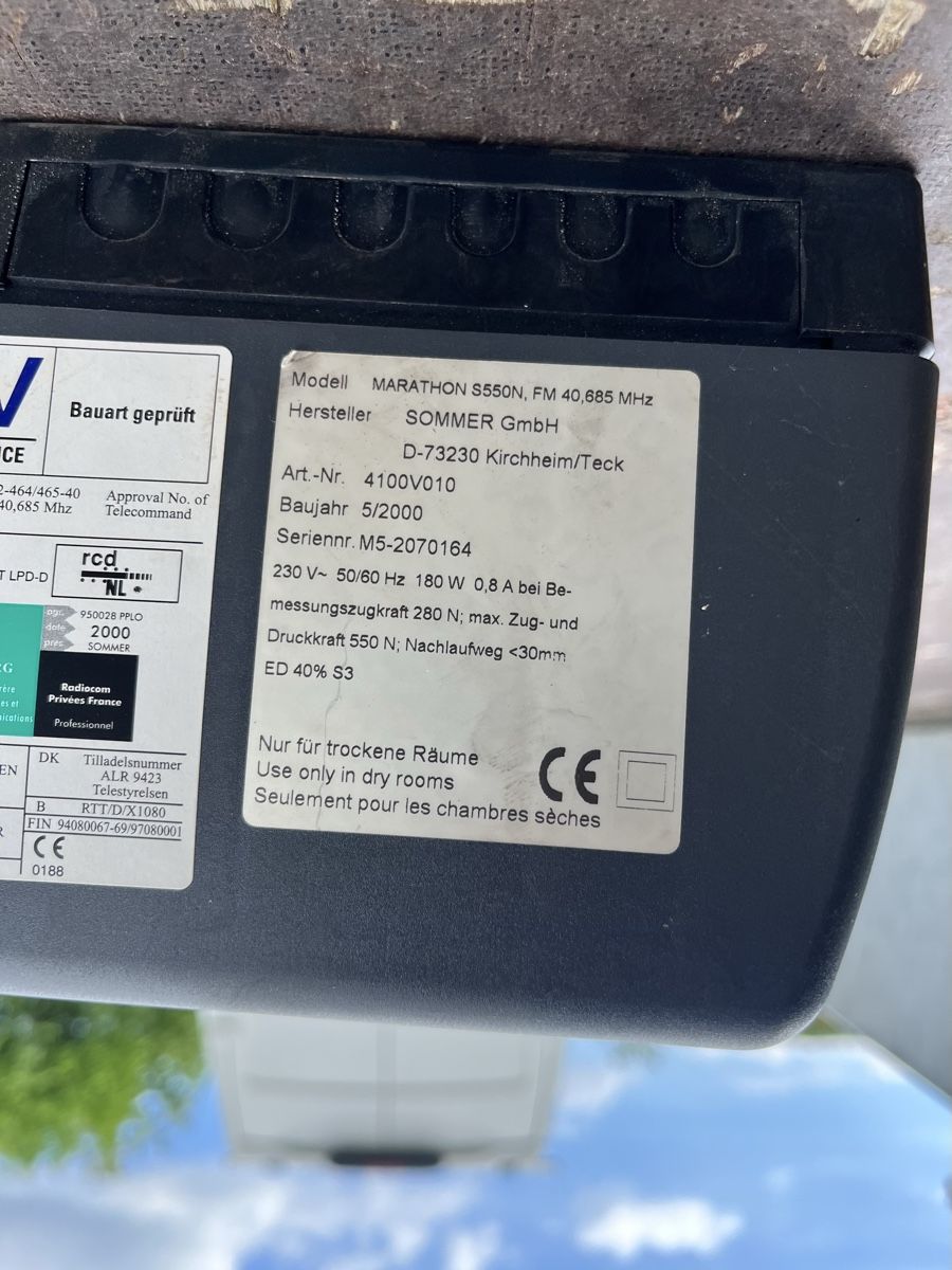 Sonstiges Elektromaterial: Sommer Marathon 550N Garagentorantrieb – Gebraucht aus immensee von negsler 2