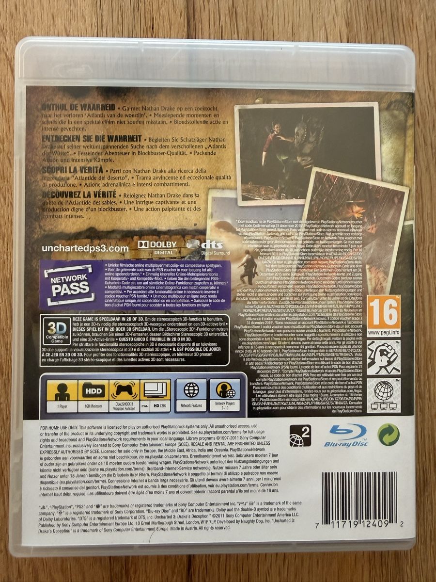 Sony Giochi: PS3 Uncharted 3 – Nuovo (secondo la descrizione) da Kriens venduto da Genschi 1