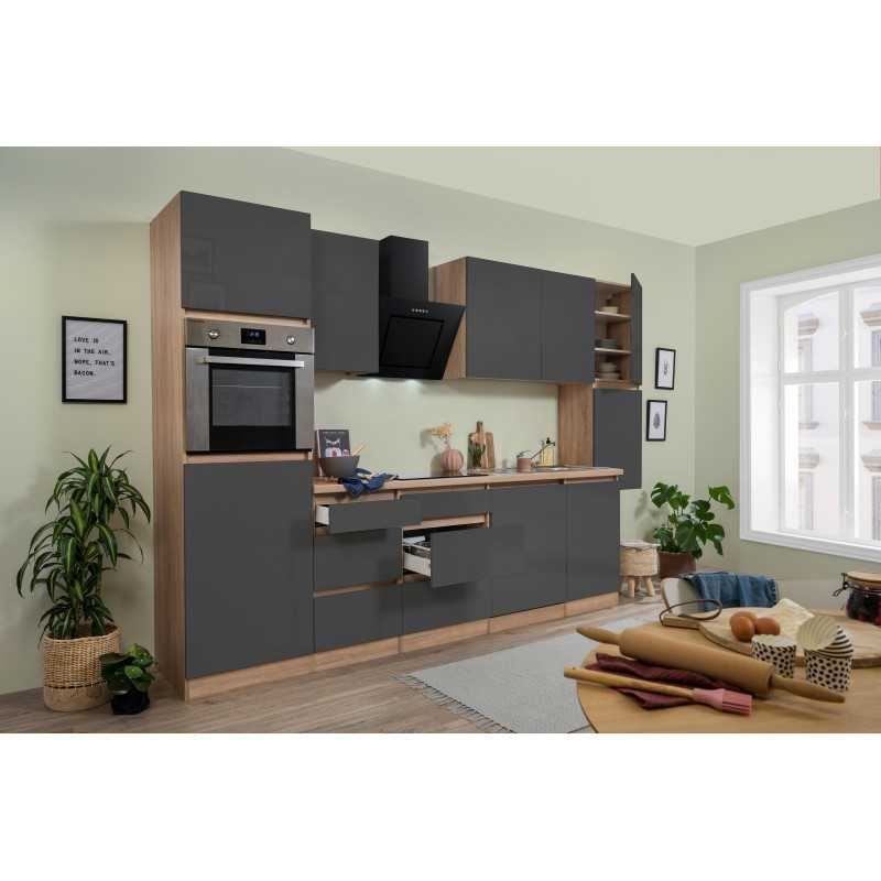 Cucine complete: 034 Küchenzeile Küchenblock 330cm E/SO/GR -Küche Einbauküche – Nuovo e nell'imballaggio originale da Wallenwil venduto da toesstalvertrieb 2