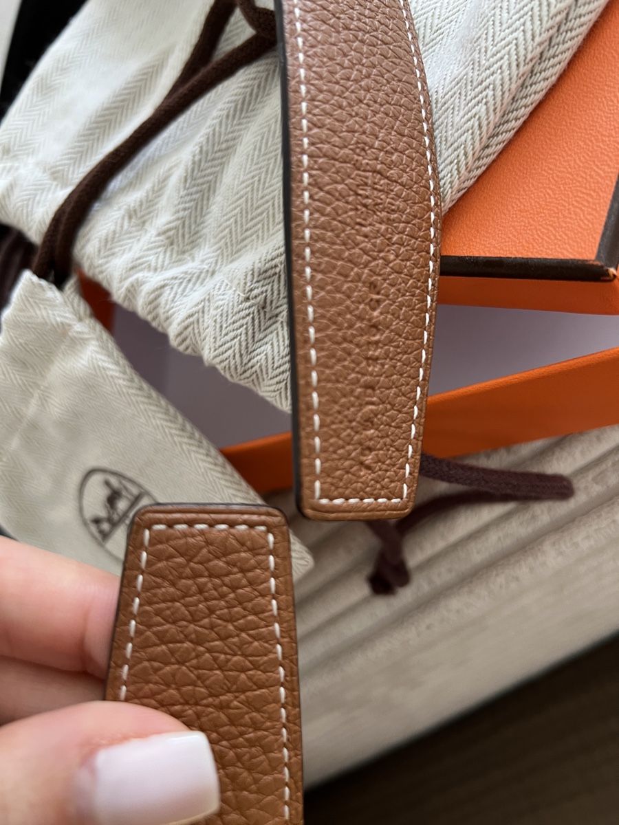 Hermès Cinture: Hermès Gürtel Constance, Gr. 75, Goldschnalle – Usato da Bern venduto da Janne.KN 1