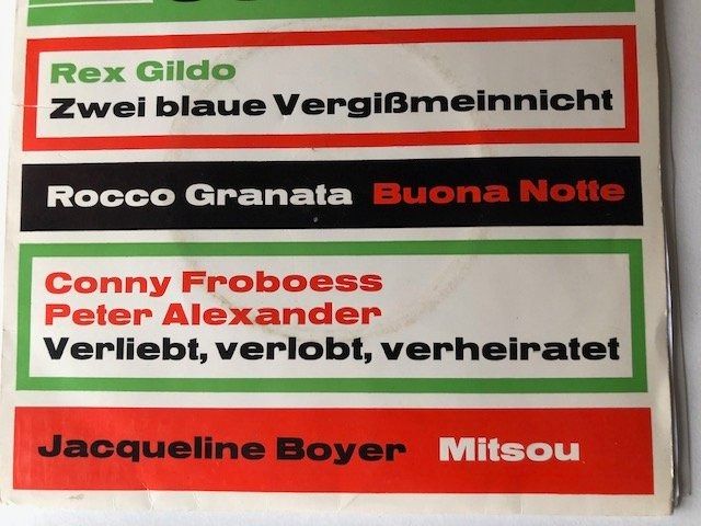 Dischi in vinile: Peter Alexander, Conny Froboess, Rex Gildo... – Usato da Aarwangen venduto da Jukebox3 1