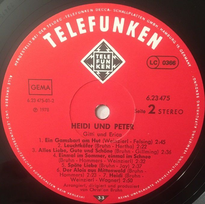Gitti und Erika – Heidi & Peter (LP) (Gebraucht) in Grüningen für CHF 4 ...