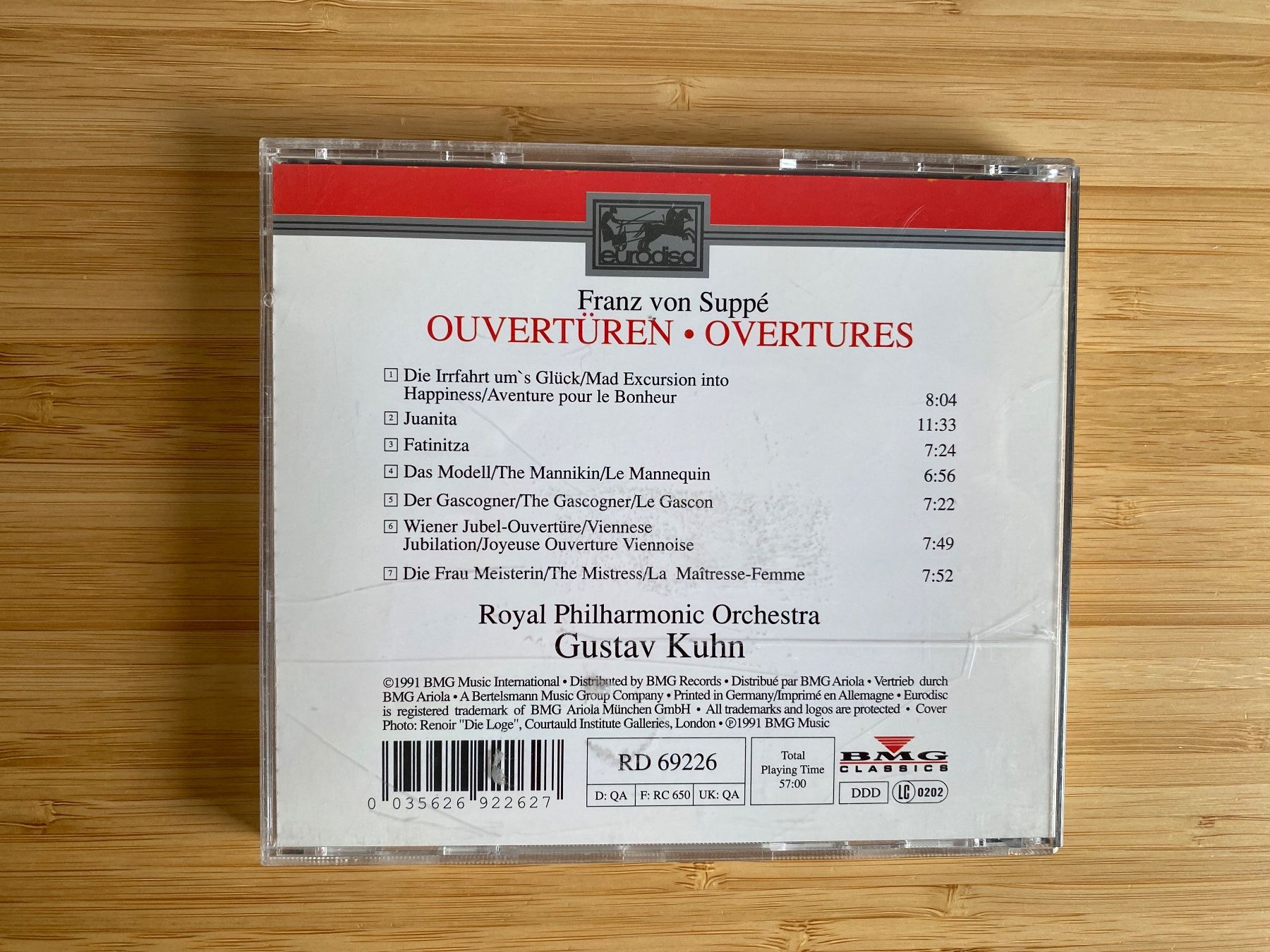 CD: Franz von Suppé Ouvertüren Gustav Kuhn – Usato da Zürich venduto da Wim-Broccoli 1