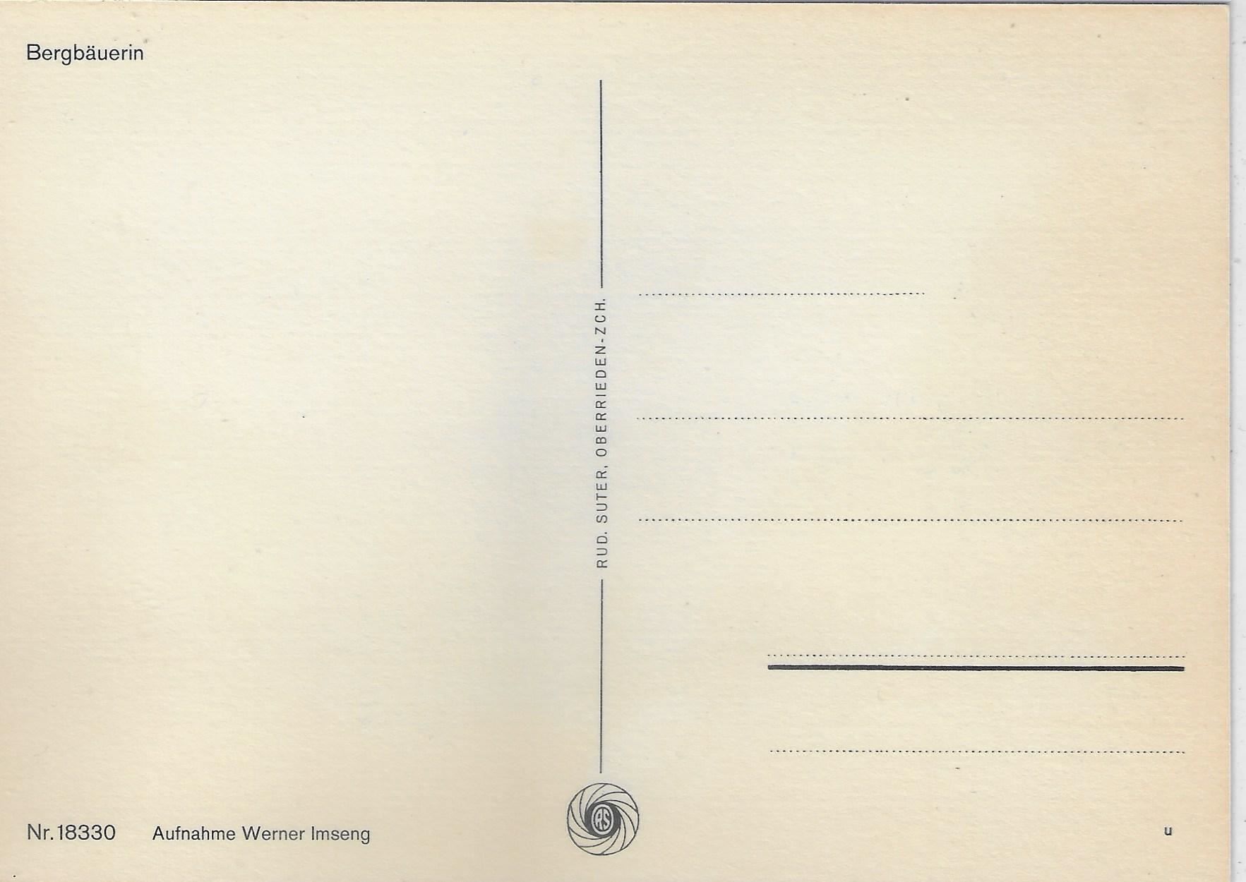Cartoline postali: Bergbäuerin – Usato da Ettingen venduto da Kartenplanet 1