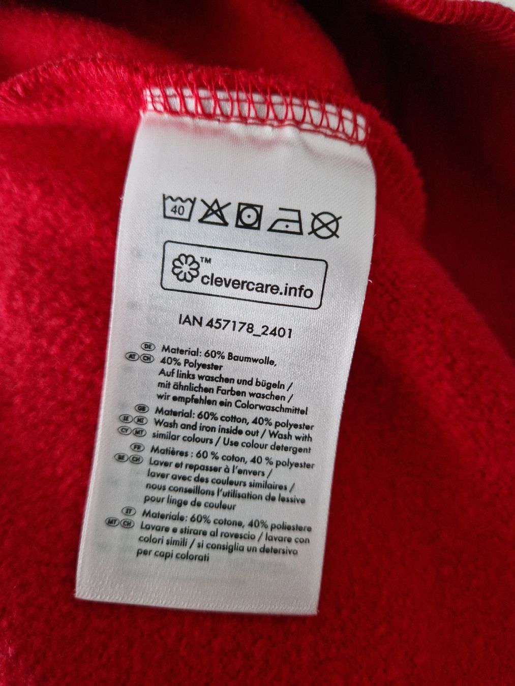 Maglioni & Felpe: Roter Esmara Kapuzenpullover mit Schneeflocken, Grösse S – Usato da Niederrohrdorf venduto da Miripfiri 2