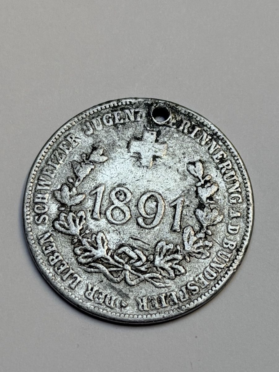 Tutti le monete: Médaille commémorative 1891, 6g, CHF – Usato da La Tour-de-Trème venduto da Ahamaya 1