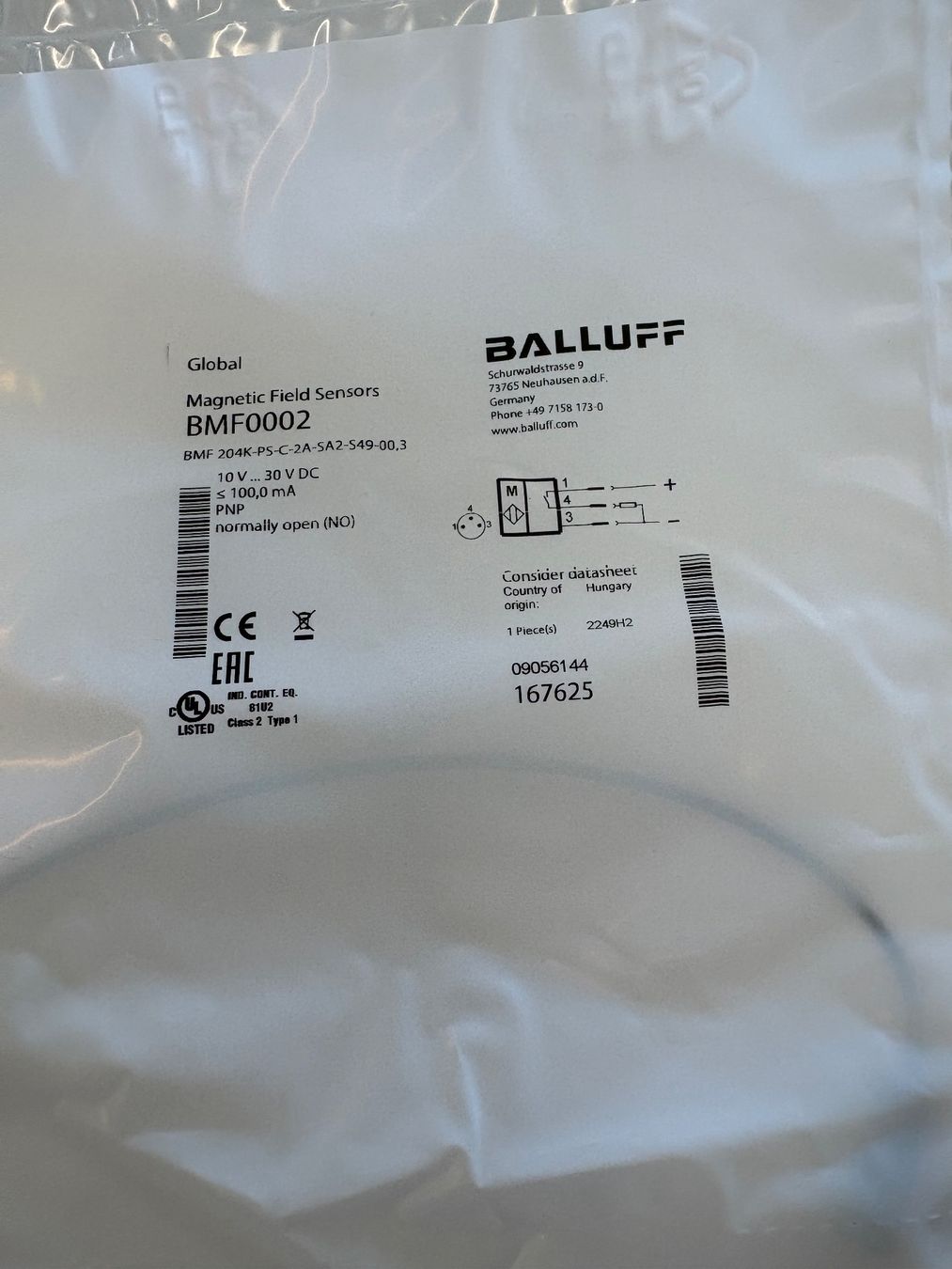 Interruttori: Näherungsschalter BMF0002 – Nuovo e nell'imballaggio originale da Hedingen venduto da Luana02 2