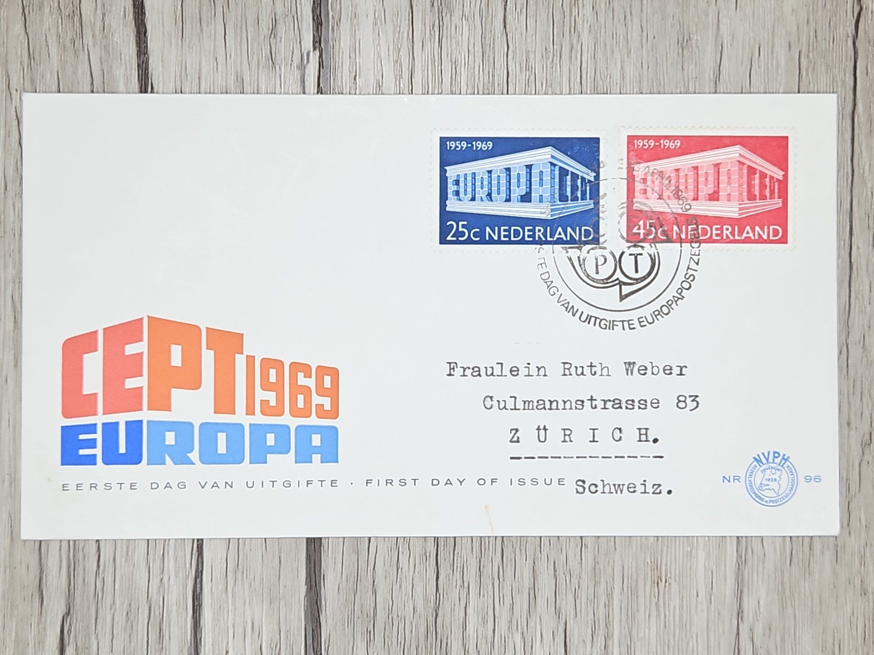 Tutti i francobolli: CL14 Enveloppe + Timbre Pays-Bas 1969 – Usato da Cousset venduto da Patrick_Collections